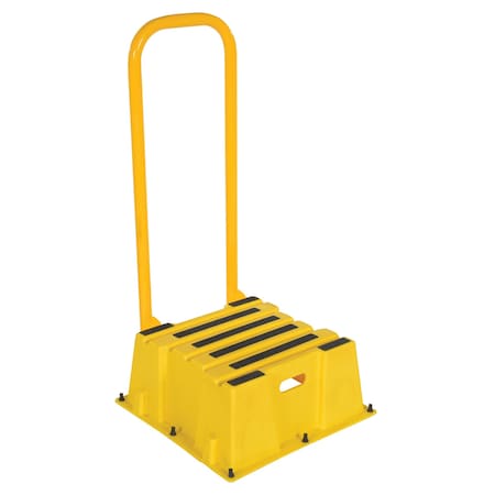 Vestil 1 Steps, 50 Overall Height, Polyethylene, Yellow SPN-1-YL-HR